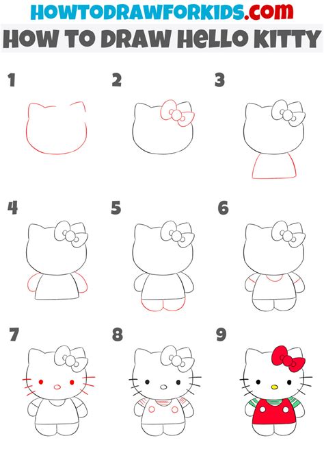 hello kitty easy to draw|How to draw Hello Kitty .